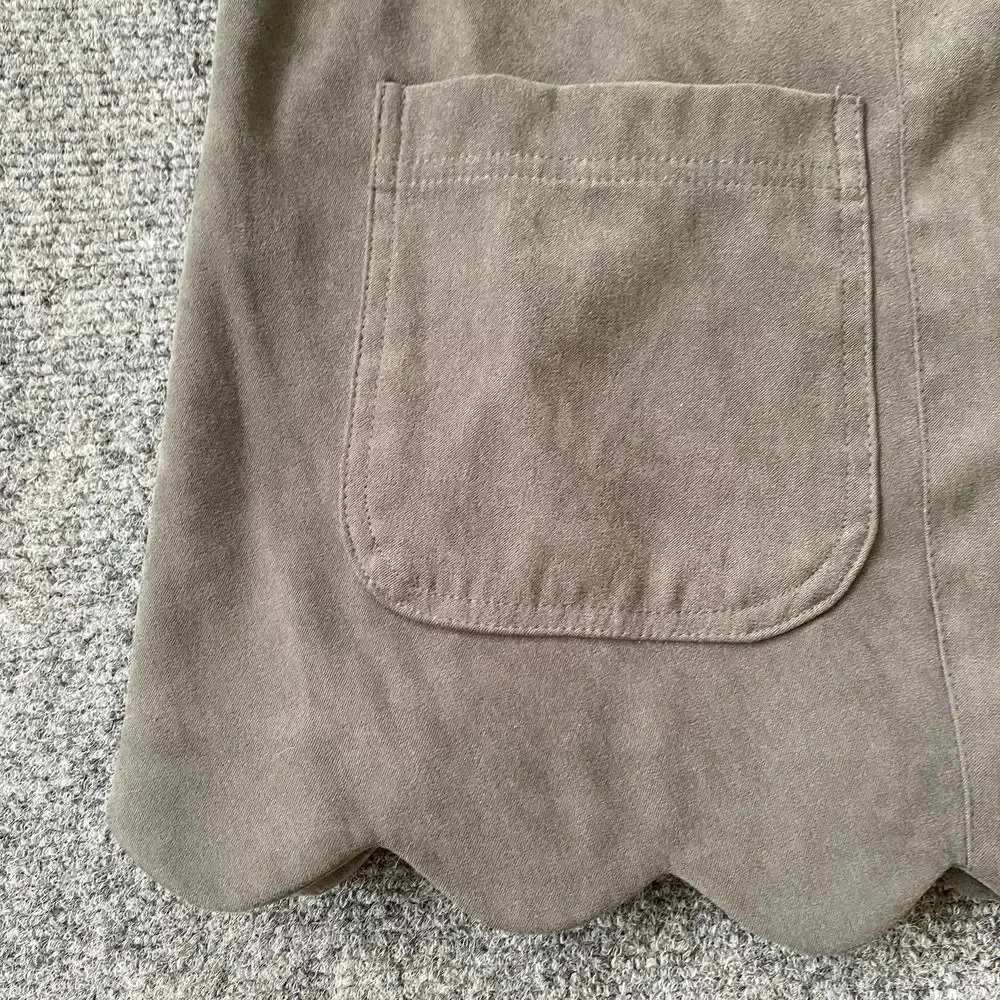 Roamans Womens Plus Shirt Jacket Scallop Hem 14W - Picture 8 of 12